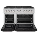 48 in. 6.7 cu. ft. Paramount Double Oven Dual Fuel Range with 8 Burner Gas Cooktop view 4
