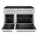 48 in. 6.7 cu. ft. Paramount Double Oven Dual Fuel Range with 8 Burner Gas Cooktop view 4