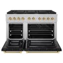 Autograph Edition 48 in. 6.7 cu. ft. Paramount Double Oven Dual Fuel Range with 8 Burner Gas Cooktop view 4