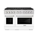48 in. 6.7 cu. ft. Paramount Double Oven Dual Fuel Range with 8 Burner Gas Cooktop view 3