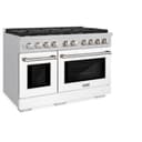 48 in. 6.7 cu. ft. Paramount Double Oven Dual Fuel Range with 8 Burner Gas Cooktop view 4