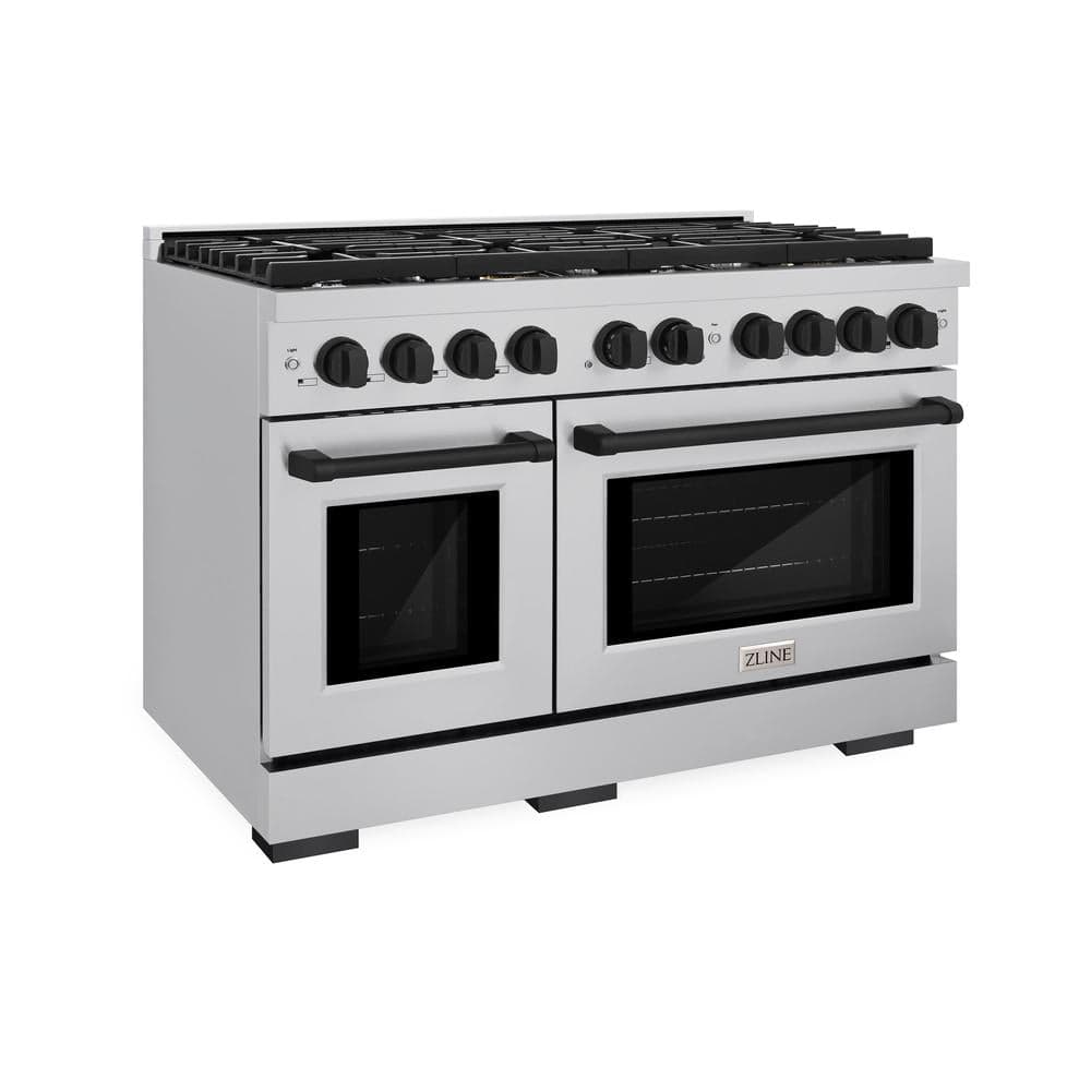 Autograph Edition 48 in. 6.7 cu. ft. Paramount Double Oven Dual Fuel Range with 8 Burner Gas Cooktop