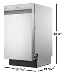 18 In. Stainless Steel 47 Db Dishwasher view 20