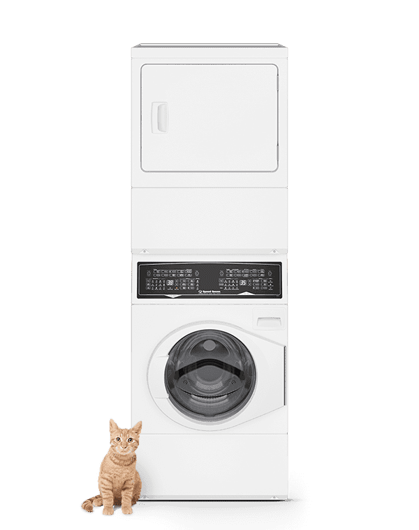 Speed Queen SF7 Stacked White Washer – Electric Dryer with Pet Plus™