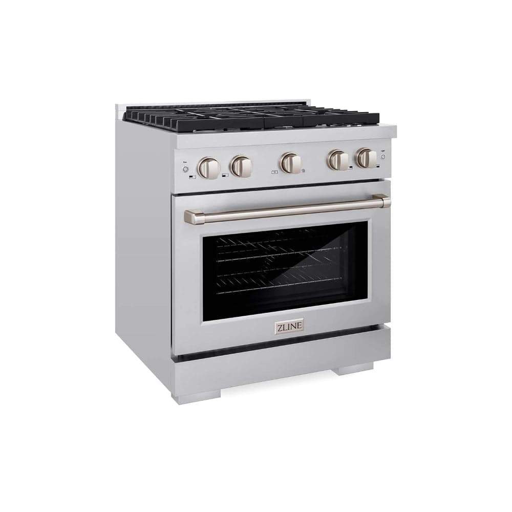 30in. 4.2 cu. ft. 4 Burner Gas Range with Convection Gas Oven in Stainless Steel