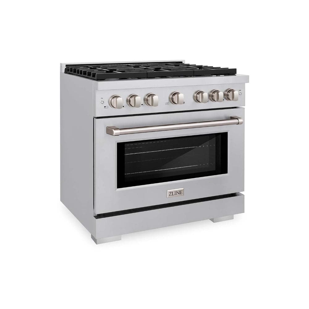 36 In. 5.2 Cu. Ft. Paramount Gas Range With 6 Burner Cooktop And Convection Gas Oven In Stainless Steel
