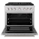 36 In. 5.2 Cu. Ft. Paramount Gas Range With 6 Burner Cooktop And Convection Gas Oven In Stainless Steel view 17