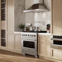 36 In. 5.2 Cu. Ft. Paramount Gas Range With 6 Burner Cooktop And Convection Gas Oven In Stainless Steel view 2