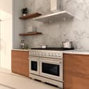 48in. 6.7 cu. ft. 8 Burner Double Oven Gas Range in Stainless Steel view 2