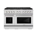 48in. 6.7 cu. ft. 8 Burner Double Oven Gas Range in Stainless Steel view 4