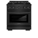 30in. 4.2 cu. ft. 4 Burner Gas Range with Convection Gas Oven in Black Stainless Steel view 2
