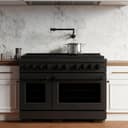 48in. 6.7 cu. ft. 8 Burner Double Oven Gas Range in Black Stainless Steel view 1