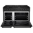 48in. 6.7 cu. ft. 8 Burner Double Oven Gas Range in Black Stainless Steel view 5