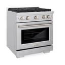 30in. 4.2 cu. ft. Gas Range with Convection Gas Oven in Stainless Steel with 4 Brass Burners view 4