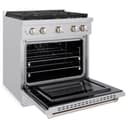 30in. 4.2 cu. ft. Gas Range with Convection Gas Oven in Stainless Steel with 4 Brass Burners view 5