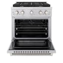 30in. 4.2 cu. ft. Gas Range with Convection Gas Oven in Stainless Steel with 4 Brass Burners view 6