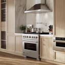 36in. 5.2 cu. ft. Gas Range with Convection Gas Oven in Stainless Steel with 6 Brass Burners view 8