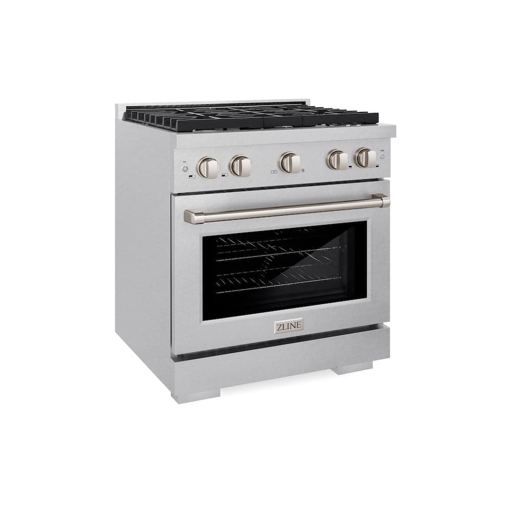 30in. 4.2 cu. ft. 4 Burner Gas Range with Convection Gas Oven in DuraSnow Stainless Steel