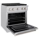 30in. 4.2 cu. ft. 4 Burner Gas Range with Convection Gas Oven in DuraSnow Stainless Steel view 15