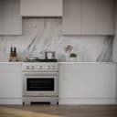 30in. 4.2 cu. ft. 4 Burner Gas Range with Convection Gas Oven in DuraSnow Stainless Steel view 6