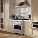 36in. 5.2 cu. ft. 6 Burner Gas Range with Convection Gas Oven in DuraSnow Stainless Steel view 6