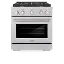 30in. 4.2 cu. ft. Gas Range with Convection Gas Oven in DuraSnow Stainless Steel with 4 Brass Burners view 4