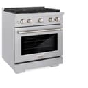 30in. 4.2 cu. ft. Gas Range with Convection Gas Oven in DuraSnow Stainless Steel with 4 Brass Burners view 5