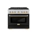 Autograph Edition 36 in. 5.2 cu. ft. 6 Burner Gas Range with Convection Gas Oven in DuraSnow® view 2