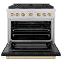 Autograph Edition 36 in. 5.2 cu. ft. 6 Burner Gas Range with Convection Gas Oven in DuraSnow® view 3