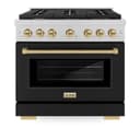 Autograph Edition 36 in. 5.2 cu. ft. 6 Burner Gas Range with Convection Gas Oven in DuraSnow® view 4