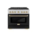 Autograph Edition 36 in. 5.2 cu. ft. 6 Burner Gas Range with Convection Gas Oven in DuraSnow® view 2