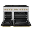 Autograph Edition 48 in. 6.7 cu. ft. 8 Burner Double Oven Gas Range in DuraSnow® view 3