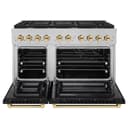 Autograph Edition 48 in. 6.7 cu. ft. 8 Burner Double Oven Gas Range in DuraSnow® view 3