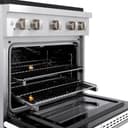 30in. 4.2 cu. ft. 4 Burner Gas Range with Convection Gas Oven in Stainless Steel with White Matte Door view 8
