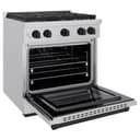AutographEdition 30 in. 4.2 cu. ft. 4 Burner Gas Range with Convection Gas Oven in Stainless Steel and Matte Black Accents view 4
