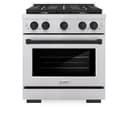 AutographEdition 30 in. 4.2 cu. ft. 4 Burner Gas Range with Convection Gas Oven in Stainless Steel and Matte Black Accents view 6