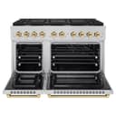 AutographEdition 48 in. 6.7 cu. ft. 8 Burner Double Oven Gas Range in Stainless Steel and Polished Gold Accents view 4