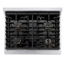AutographEdition 30 in. 4.2 cu. ft. 4 Burner Gas Range with Convection Gas Oven in Stainless Steel with White Matte Door and Matte Black Accents view 7