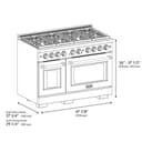 AutographEdition 48 in. 6.7 cu. ft. 8 Burner Double Oven Gas Range in Stainless Steel with White Matte Doors and Matte Black Accents view 7