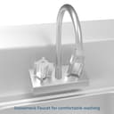 17 in. Stainless Steel Commercial Hand Sink with Gooseneck Faucet, Bowl Size 14" x 10" x 5 view 4