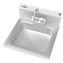 17 in. Stainless Steel Commercial Hand Sink with Gooseneck Faucet, Bowl Size 14" x 10" x 5 view 5