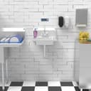 17 in. Stainless Steel Commercial Hand Sink with Gooseneck Faucet, Bowl Size 14" x 10" x 5 view 9