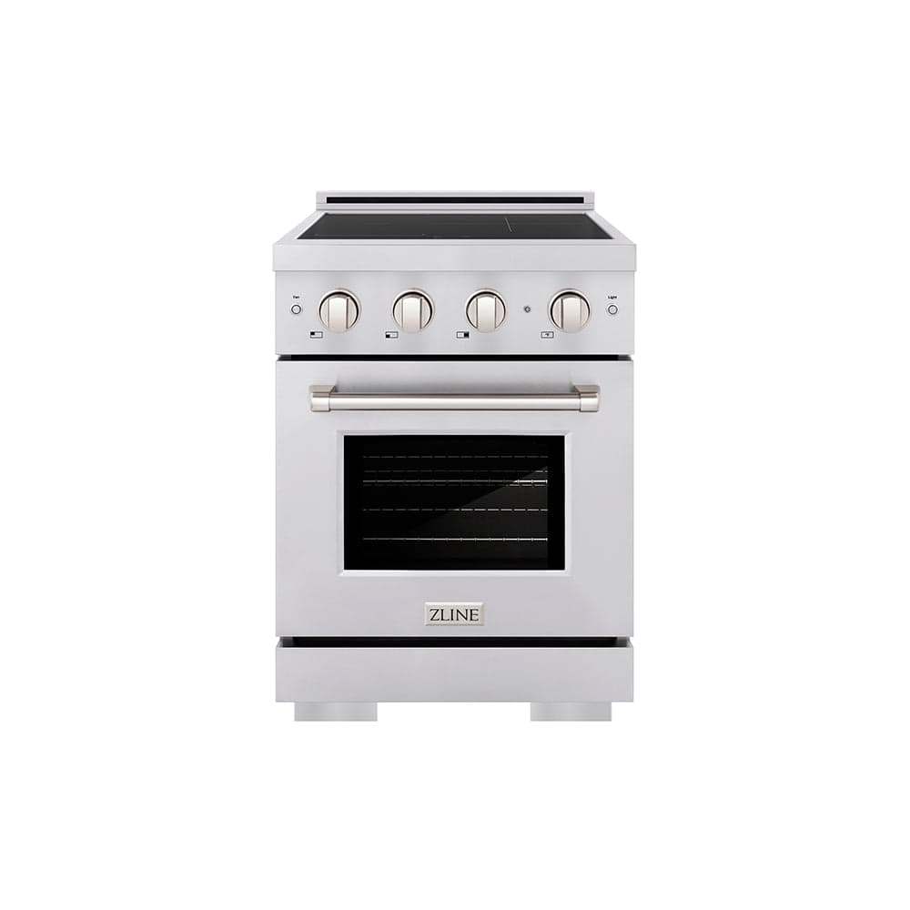 24 In. 3.2 Cu. Ft. Paramount Induction Range With 3 Element Cooktop And Electric Convection Oven In Stainless Steel
