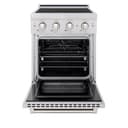 24 In. 3.2 Cu. Ft. Paramount Induction Range With 3 Element Cooktop And Electric Convection Oven In Stainless Steel view 3