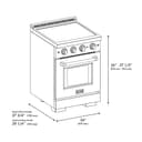 24 In. 3.2 Cu. Ft. Paramount Induction Range With 3 Element Cooktop And Electric Convection Oven In Stainless Steel view 7