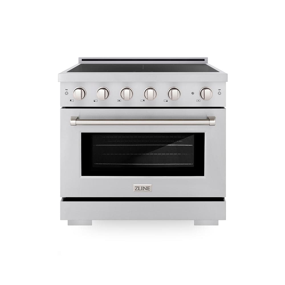 36 In. 5.2 Cu. Ft. Paramount Induction Range With 5 Element Cooktop And Electric Convection Oven In Stainless Steel
