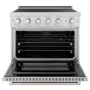 36 In. 5.2 Cu. Ft. Paramount Induction Range With 5 Element Cooktop And Electric Convection Oven In Stainless Steel view 4
