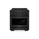 30 In. 4.2 Cu. Ft. Paramount Induction Range With 4 Element Cooktop And Electric Convection Oven In Black Stainless Steel view 1