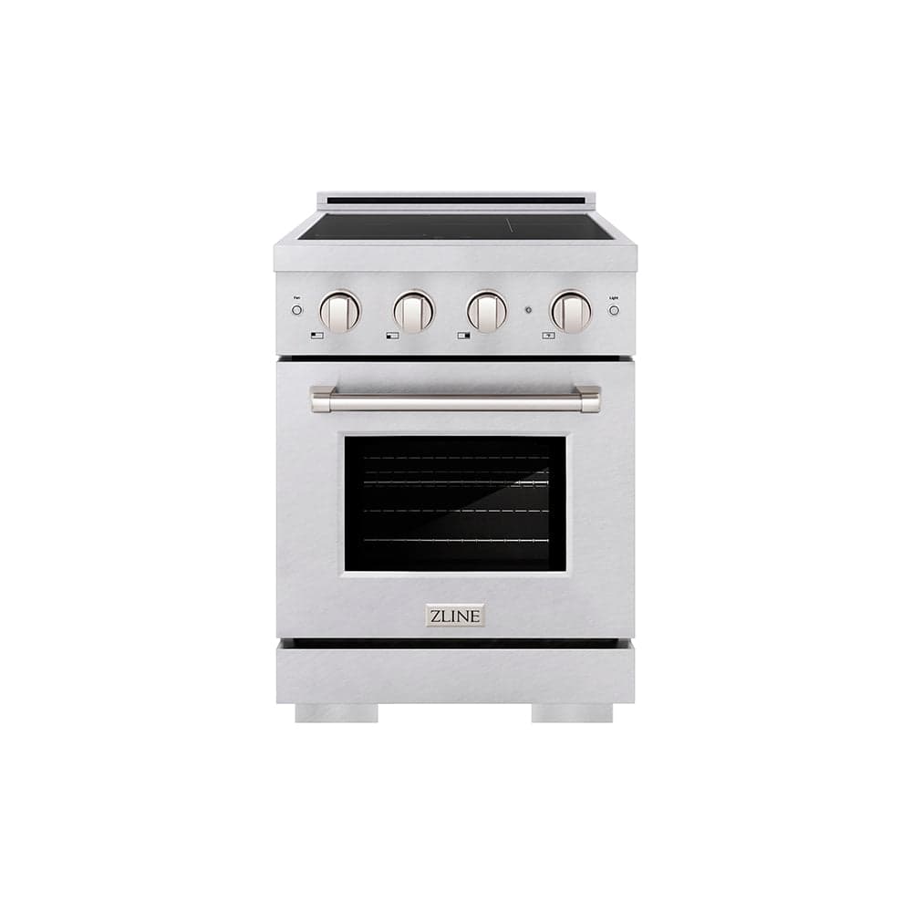 24 In. 3.2 Cu. Ft. Paramount Induction Range With 3 Element Cooktop And Electric Convection Oven In Satin Stainless Steel