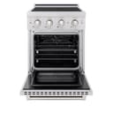24 In. 3.2 Cu. Ft. Paramount Induction Range With 3 Element Cooktop And Electric Convection Oven In Satin Stainless Steel view 3